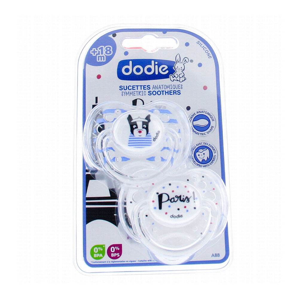 Dodie 2 Sucettes Anatomique Paris +18M A88