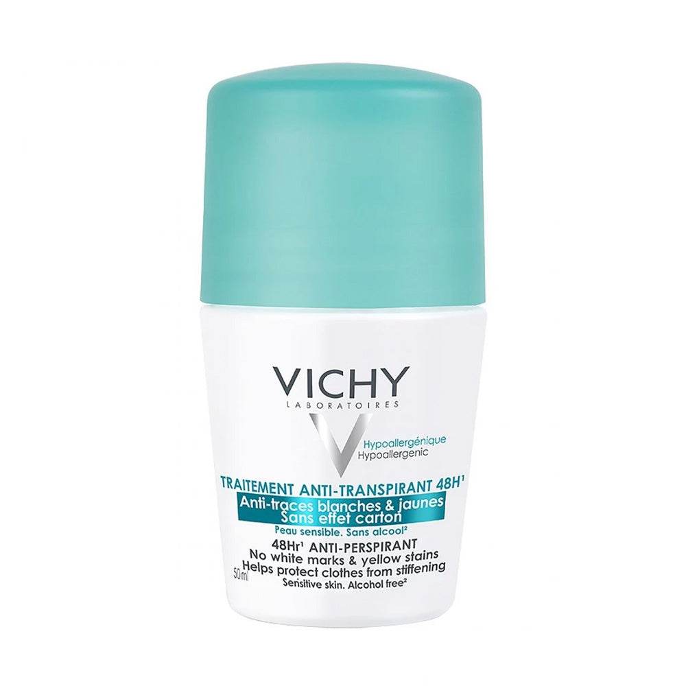 Vichy Déodorant Bille Anti-Transpirant 48H Anti-Traces Vêtements 50ml