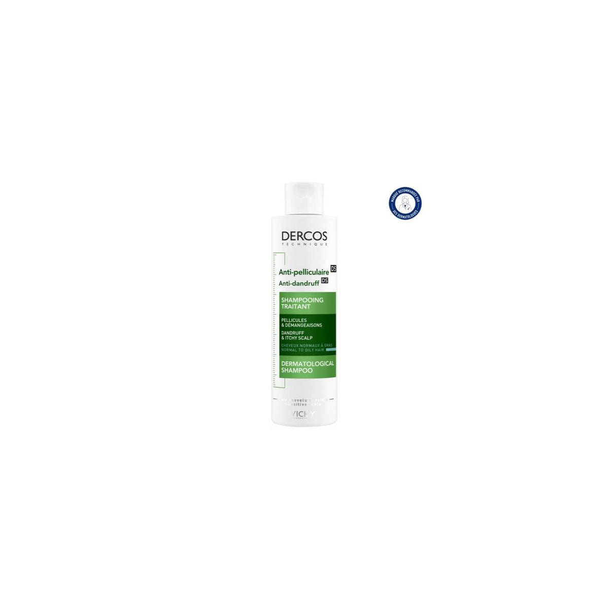 Vichy Dercos Shampooing Traitant Anti-Pelliculaire 200ml Cheveux Normaux à Gras