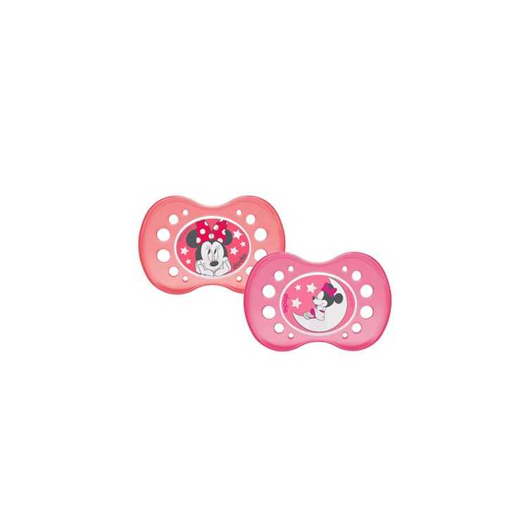 Dodie Duo Sucettes Anatomiques Silicone +18 Mois Minnie Nuit N°A74