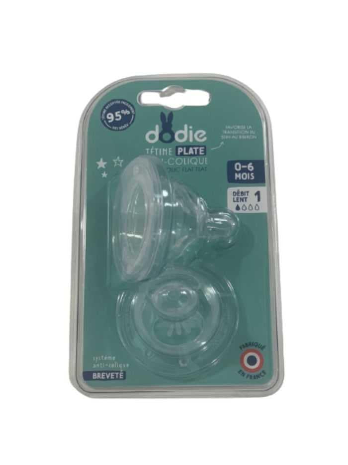 Dodie Tétine Plate Sensation+ Anti-Colique D1 0-6 Mois x2