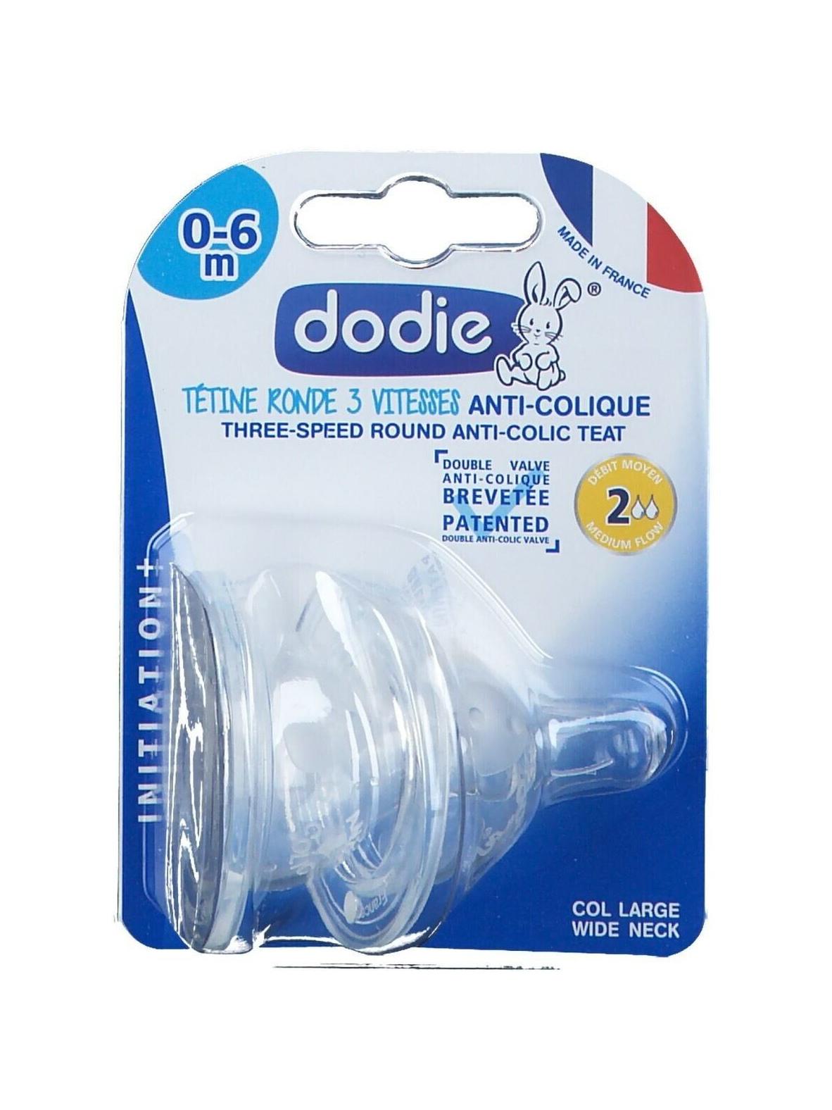 Dodie 2 Tétines Initiation+ Anti-Colique 0-6 Mois