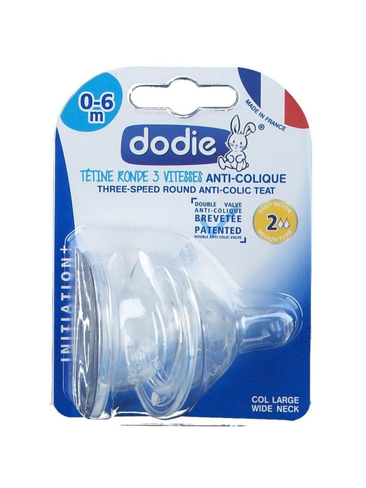 Dodie 2 Tétines Initiation+ Anti-Colique 0-6 Mois