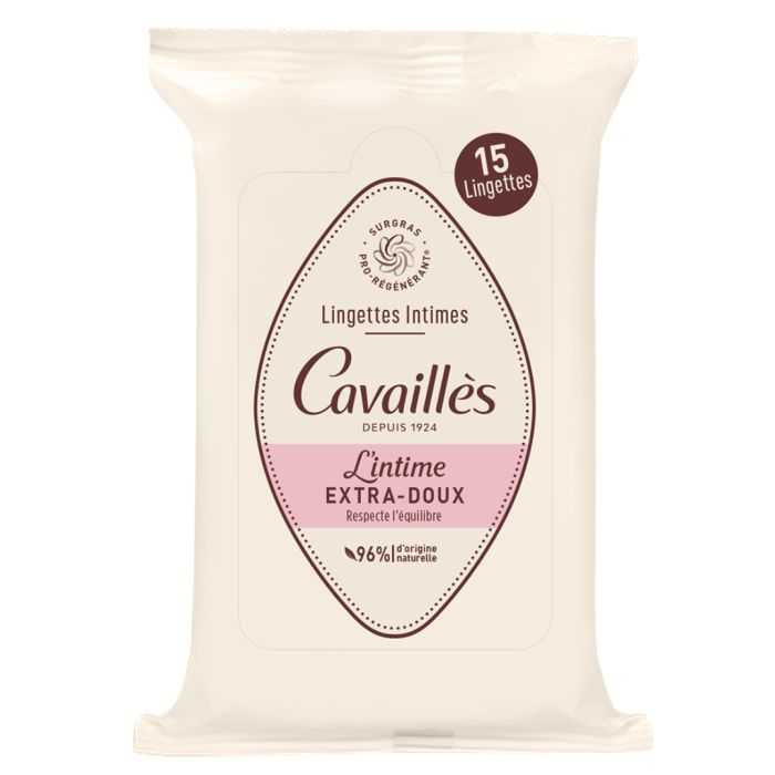 Rogé Cavaillès Lingettes Intimes Extra-Douces - 15 unités