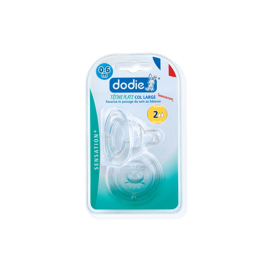 Dodie Tétine Plate Sensation+ Anti-Colique D2 0-6 Mois x2