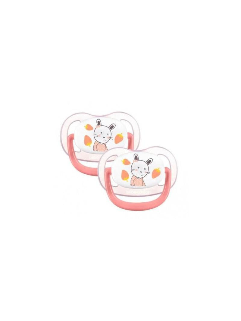 Bébé Confort Sucettes Physio Air Confort 6-18 Mois The Gardener Rose et Jaune x2