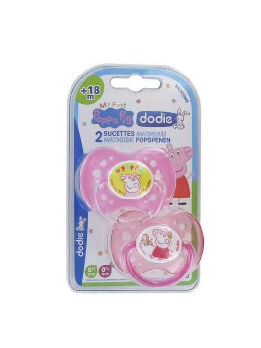 Dodie 2 Sucettes Anatomiques Peppa Pig 18 Mois+ Rose