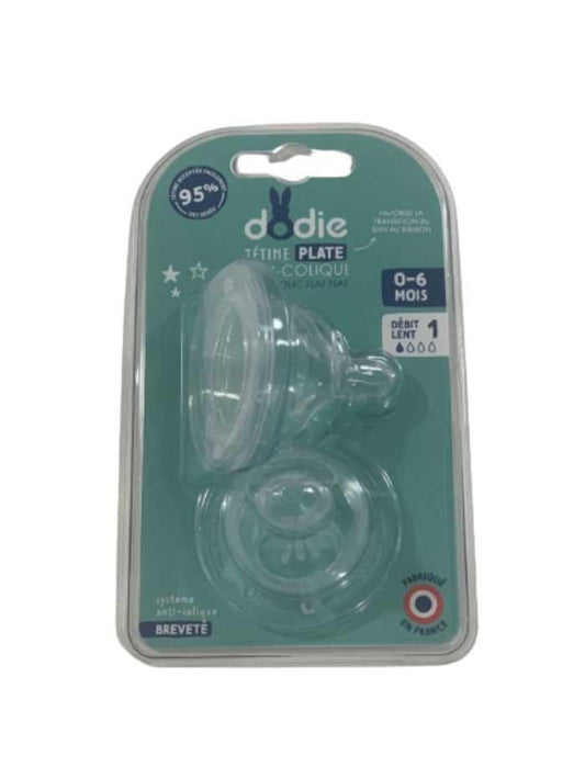 Dodie Tétine Plate Sensation+ Anti-Colique D1 0-6 Mois x2