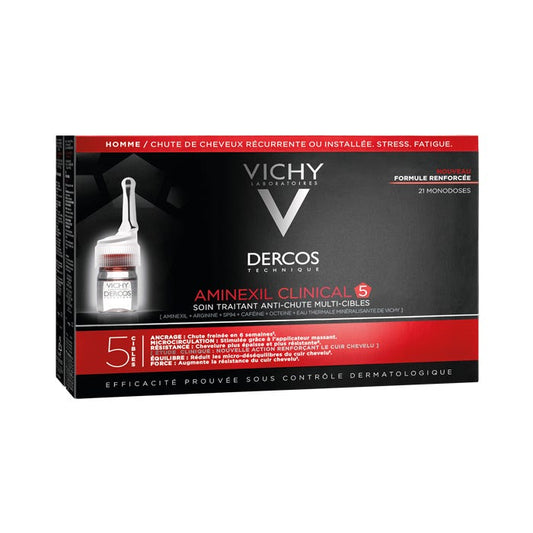 Vichy Dercos Aminexil Clinical 5 Hommes 21 Ampoules Monodoses