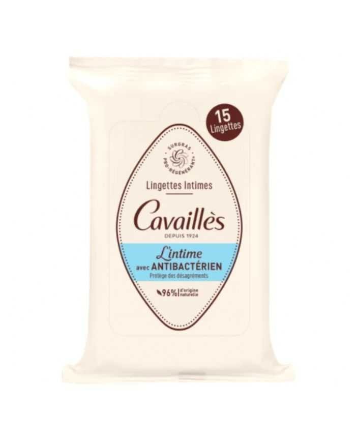 Rogé Cavaillès Lingettes Intimes avec Anti-Bactérien - 15 unités